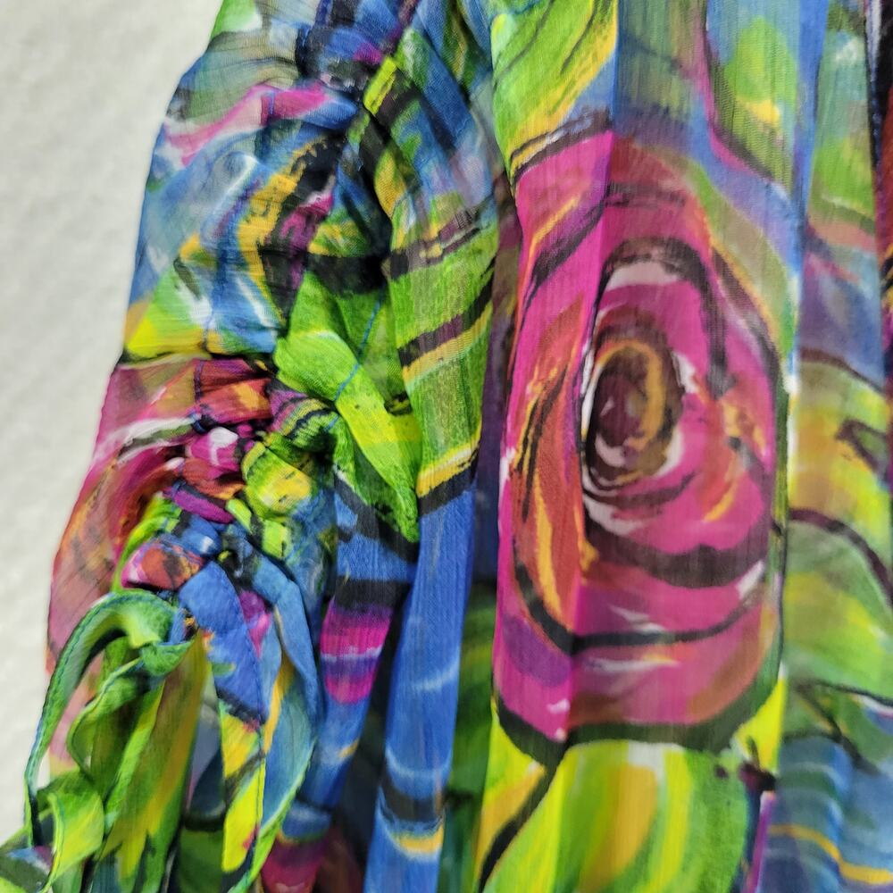 Carlos Falchi & Mark Rio Women's Sheer Swim Cover Up Size XL 81223-0366 - Picture 8 of 9